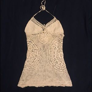 Free people crochet beach coverup or top